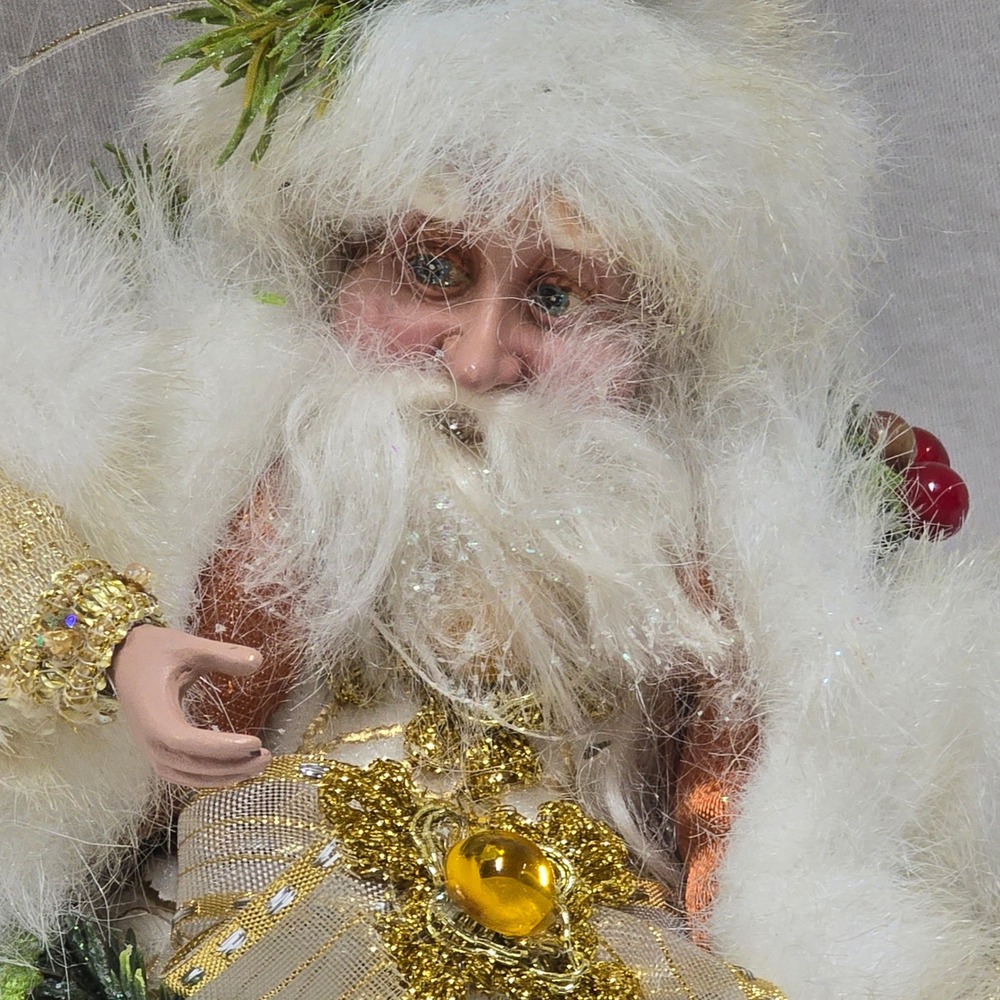 Mark Roberts Xmass Collection Gold Santa Fairy Elf Ornament Figurine Aspen Woods
